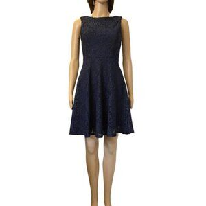 Speechless Womens Dress Size S Navy Floral Lined Sleeveless Back Zip Stretch NWT